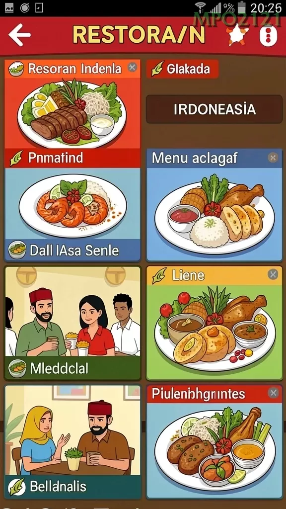 Cuplikan layar MAPNA777 — menu navigasi